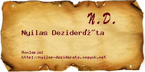 Nyilas Dezideráta névjegykártya
